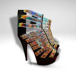 Pleaser Iridescent Strappy Heels